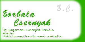 borbala csernyak business card